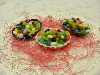 Chocolate Cups filled with Jelly Beans